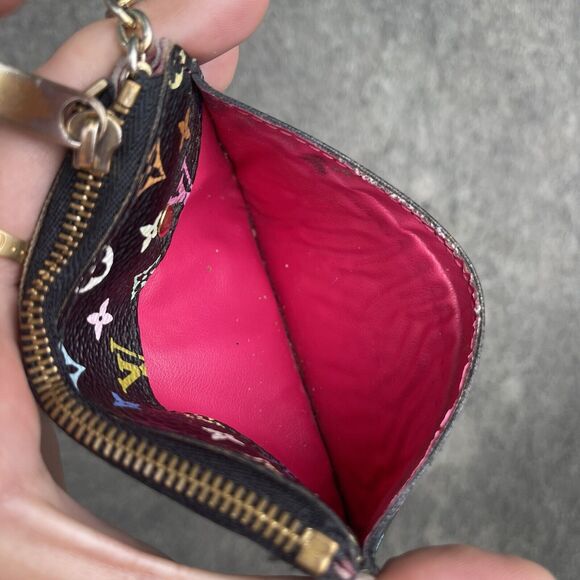 💕SOLD💕Louis Vuitton X Takashi Murakami Key Pouch Cles - Monogram Multicolore - Picture 8 of 12